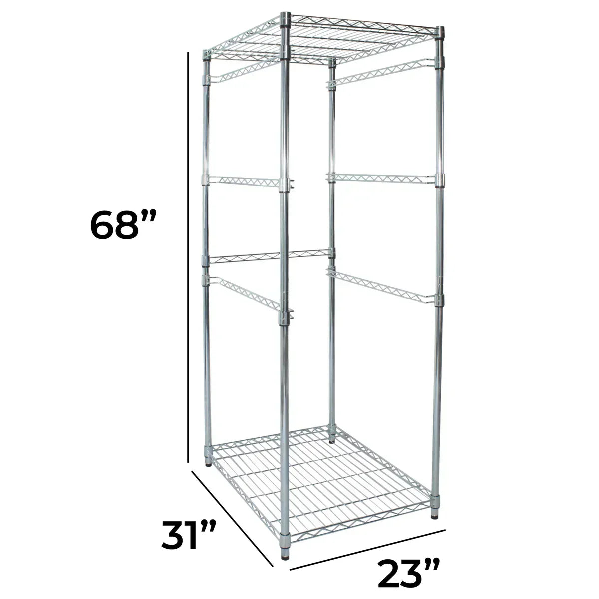 Storage Bin Rack, 5 Tote Capacity