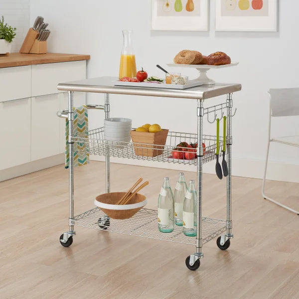 TRINITY EcoStorage Stainless Steel Kitchen Cart