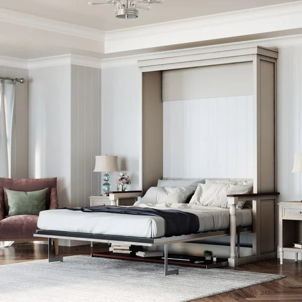 Perth Queen Portrait Wall Bed with Desk