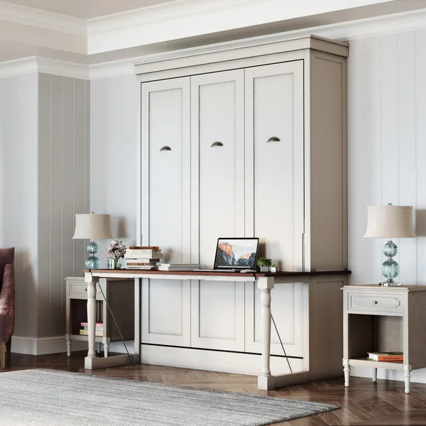 Perth Queen Portrait Wall Bed with Desk