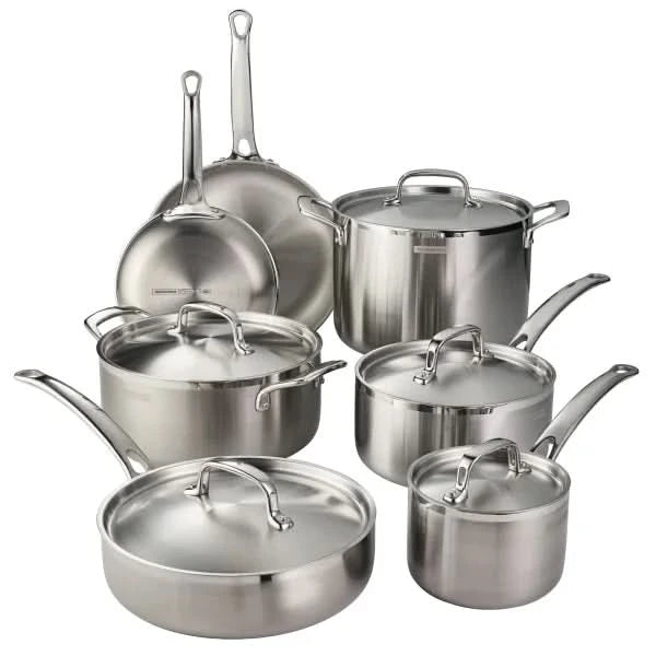 Tramontina 12-piece Tri-Ply Clad Stainless Steel Cookware Set