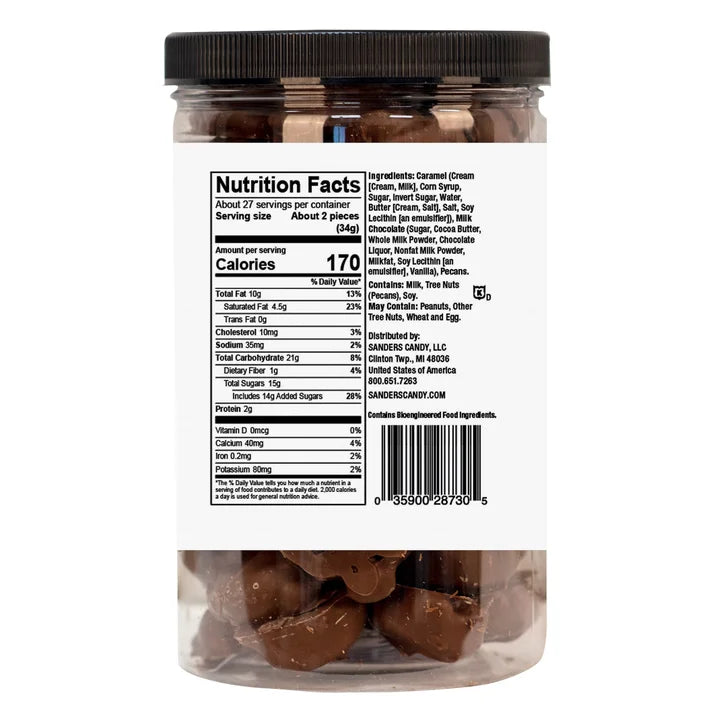 Sanders Milk Chocolate Pecan Caramel Clusters 2-Pack (32 OZ)