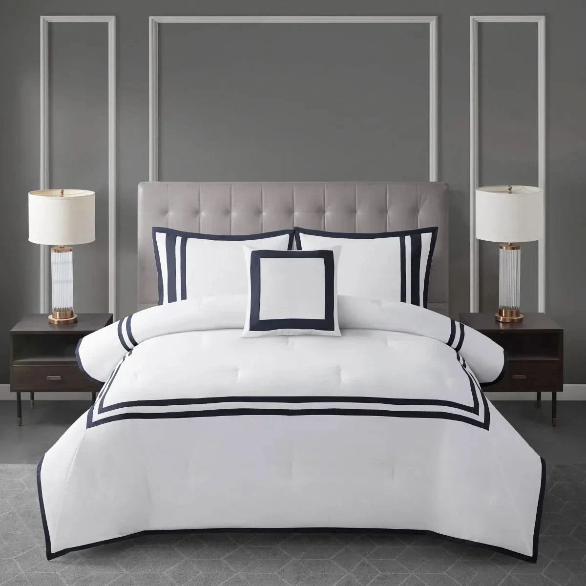 West Park Hotel Border 4-piece Comforter Set