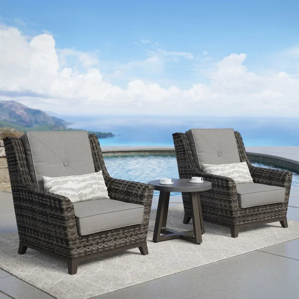 Grand Leisure Lansing 3-piece Outdoor Patio Seating Set with Deep Cushions