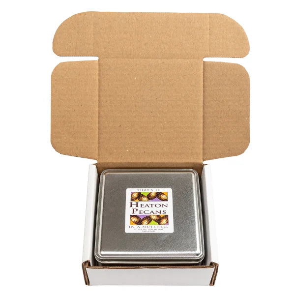 Heaton Pecans Large Square Milk Chocolate Covered Pecan Tin, 3.75 lb.