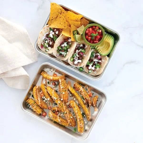 Nordic Ware Naturals Aluminum 1/6 Sheet Pan, 4-pack