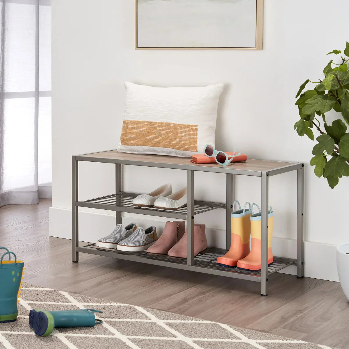 TRINITY Shoe Bench with Boot Storage