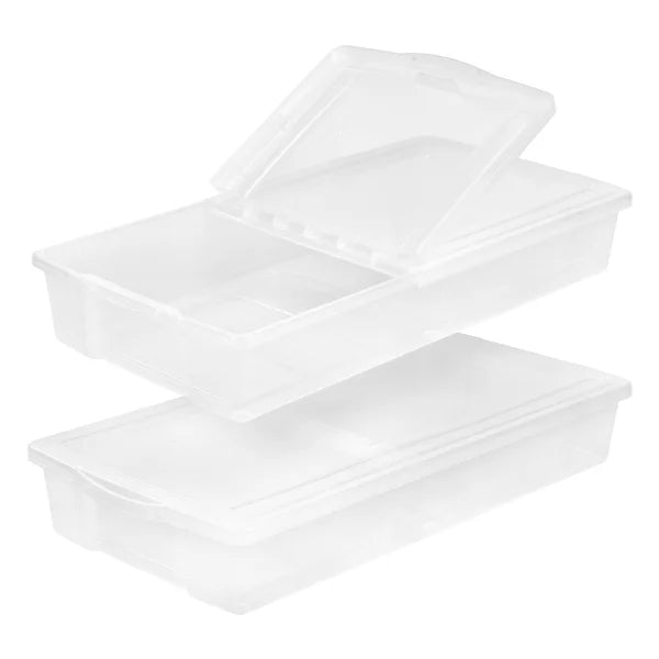 IRIS 58QT Underbed Storage Bin, 2-pack
