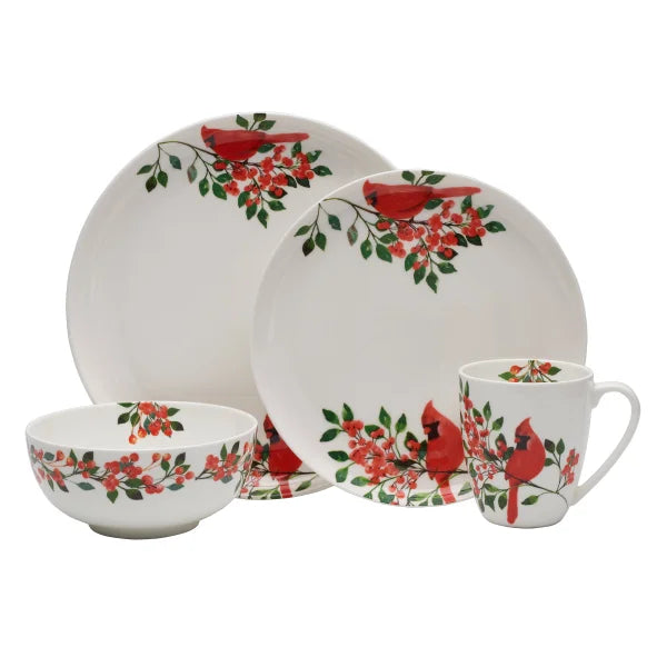 Mikasa Cardinal Leaves 16-piece Bone China Dinnerware Set