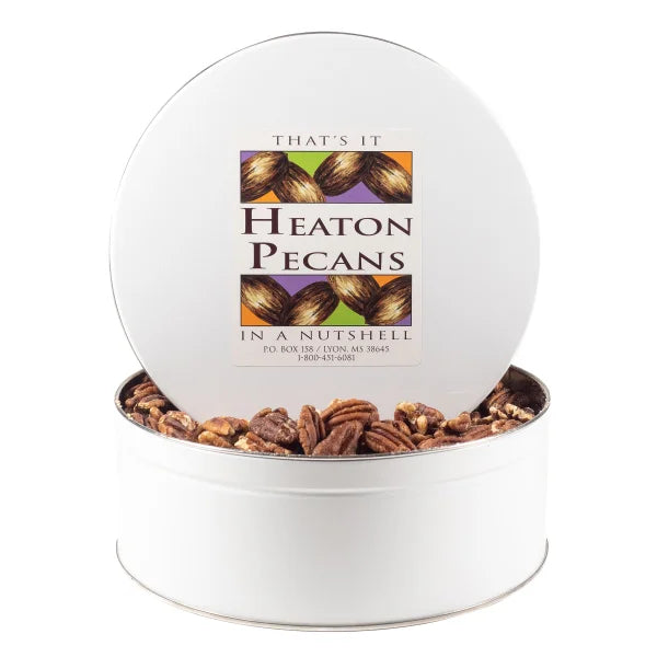 Heaton Pecans Roasted & Salted Pecans Tin 2.5 lbs
