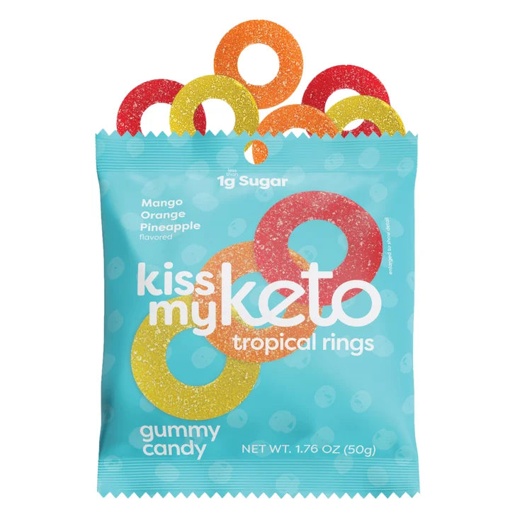 Kiss My Keto Gummies Tropical Rings, 6-count, 2-pack