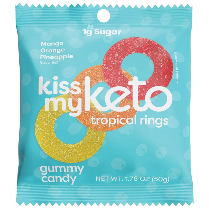 Kiss My Keto Gummies Tropical Rings, 6-count, 2-pack