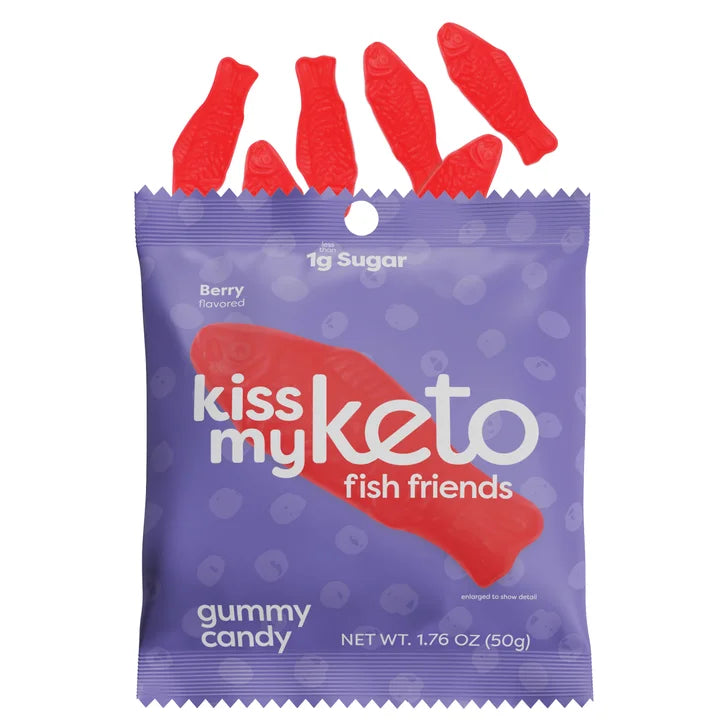 Kiss My Keto Gummy Candy Fish Friends, 6-count, 2-pack