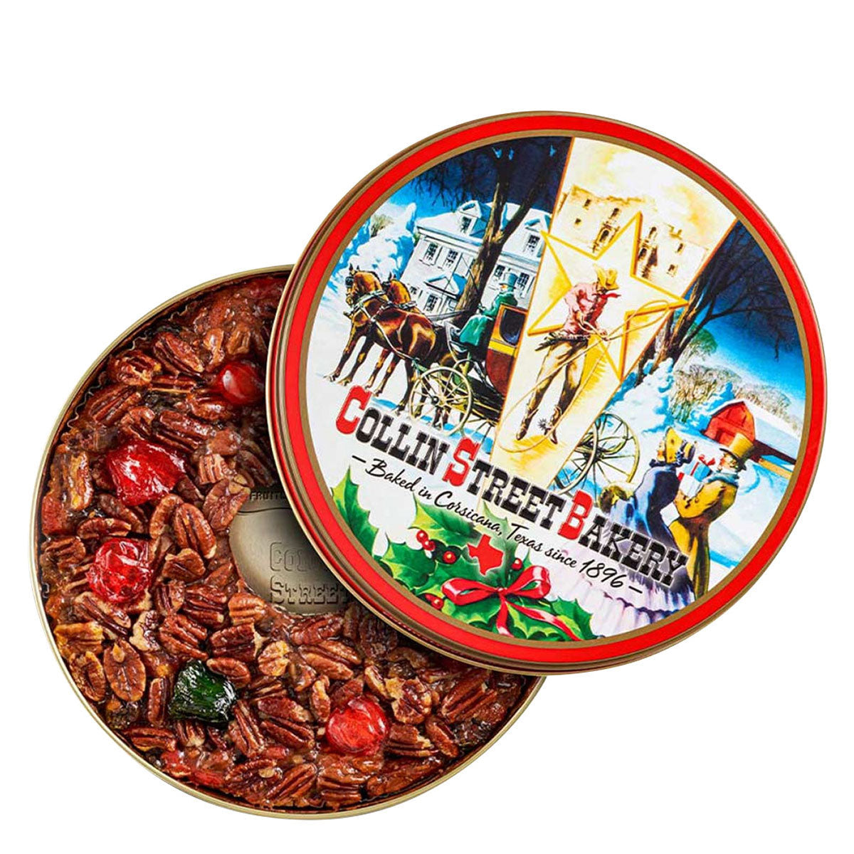 Collin Street Bakery’s Medium Sprinkle-Top DeLuxe Fruitcake, 2-pack