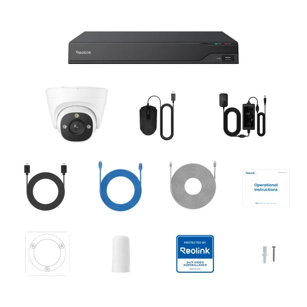 Reolink 16 Channel, 8 4K+ Wired Dome Camera 4TB NVR Security Camera System