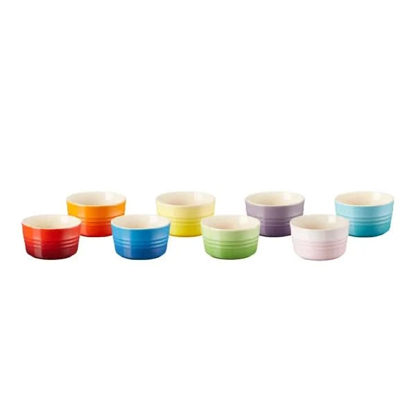 Le Creuset Stackable Ramekins, 8-piece Rainbow Multi Color