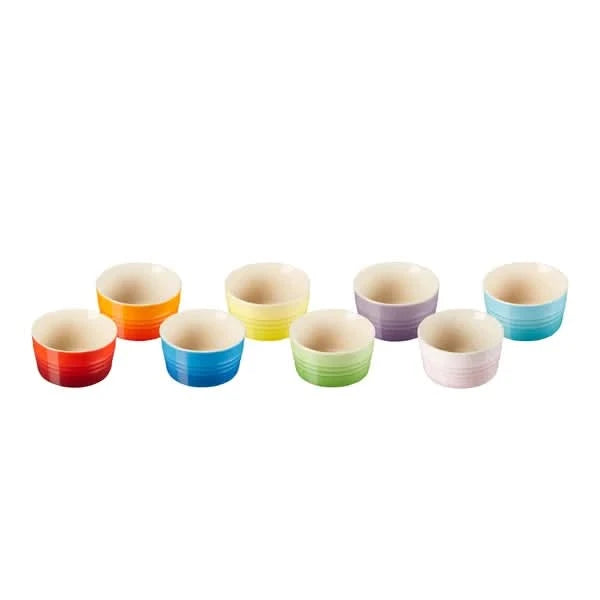 Le Creuset Stackable Ramekins, 8-piece Rainbow Multi Color