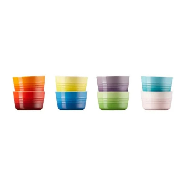 Le Creuset Stackable Ramekins, 8-piece Rainbow Multi Color