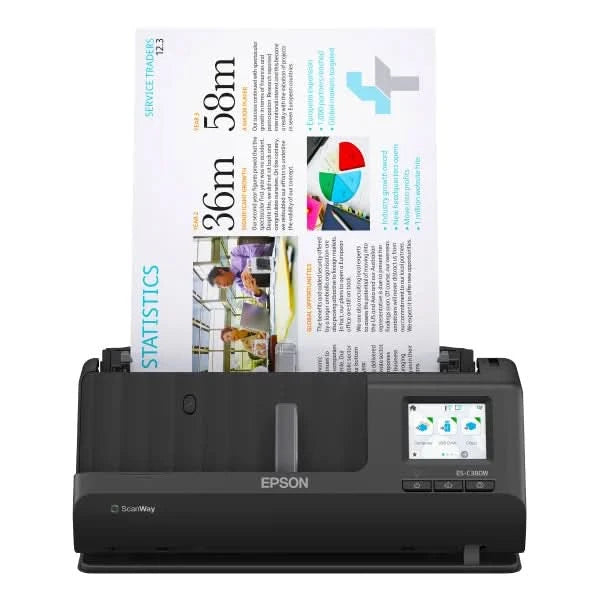 Epson WorkForce ES-C380W Wireless Compact Desktop Document Scanner