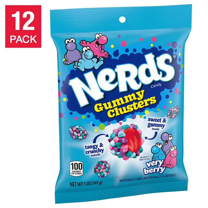 Nerds Gummy Clusters, Very Berry, 5 oz, 12-count