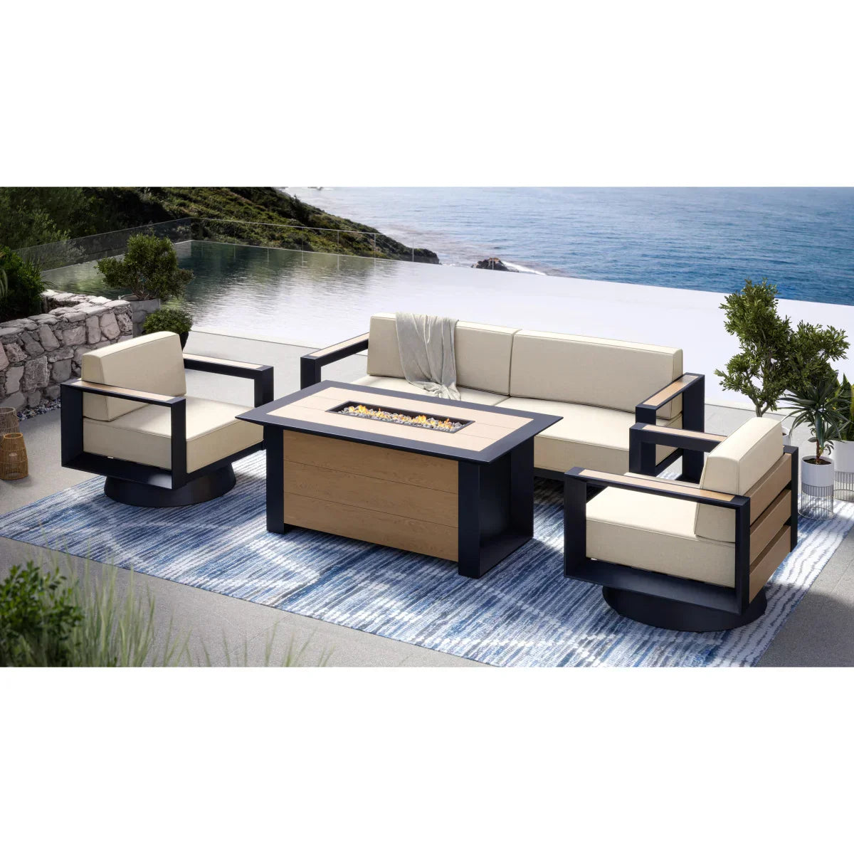 Mirador Sanibel 4-piece Fire Seating Set
