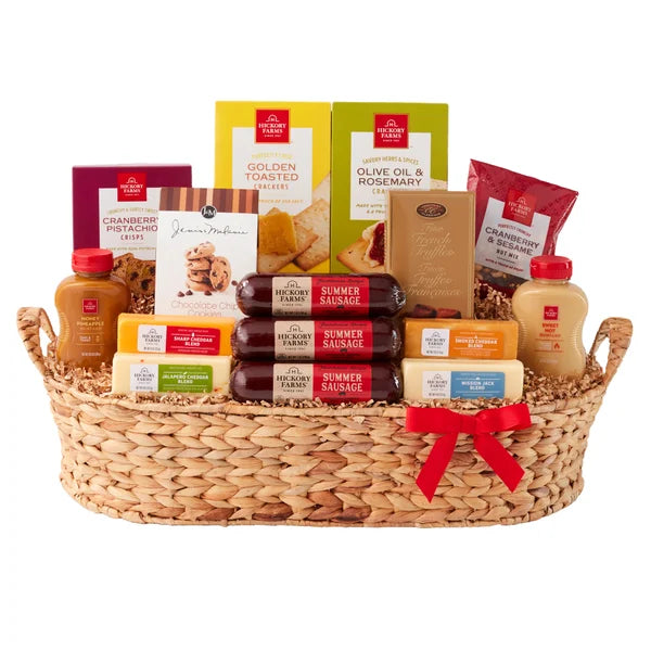 Hickory Farms Grand Holiday Meat & Cheese Gift Basket, 4.86 lbs Total,
