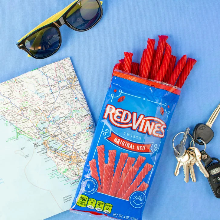 Red Vines Twists, Original Red Licorice Candy, 4 oz, 15-count