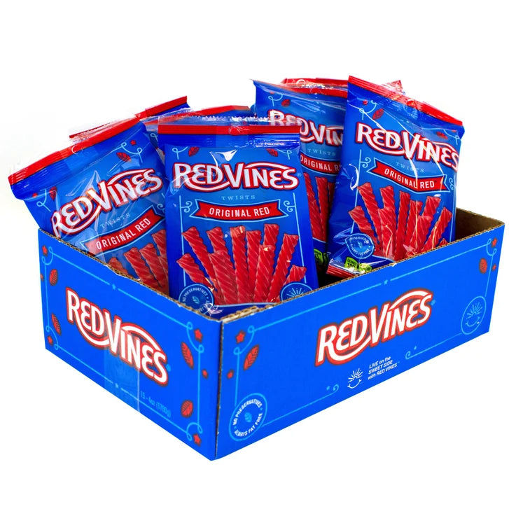 Red Vines Twists, Original Red Licorice Candy, 4 oz, 15-count