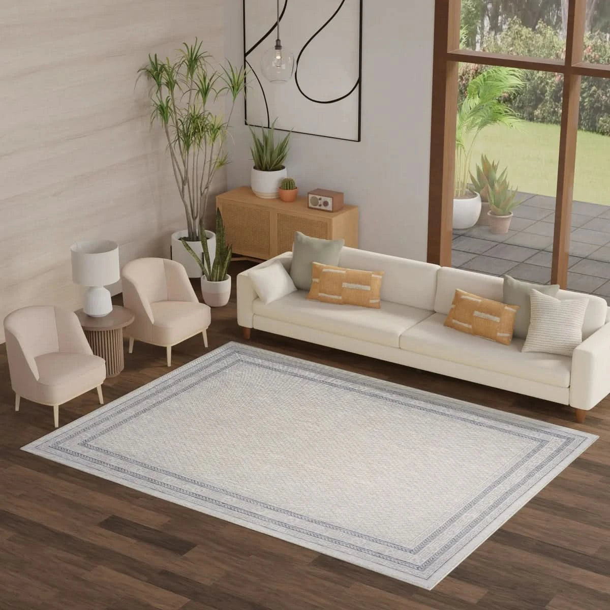 Nourison Garden Spring Indoor/Outdoor Rug Collection, Meadow Gray