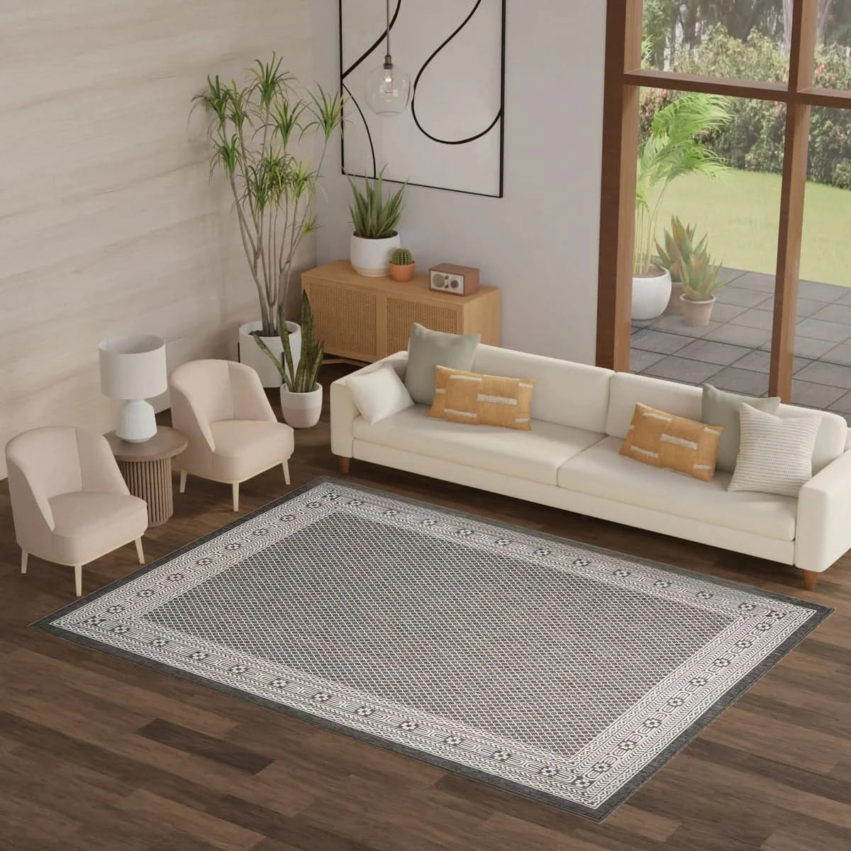 Nourison Garden Spring Indoor/Outdoor Rug Collection, Meadow Black