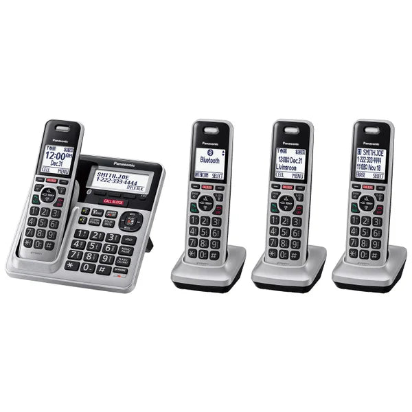 Panasonic KX-TG994 DECT 6.0 Bluetooth 4-Handset Phone Bundle