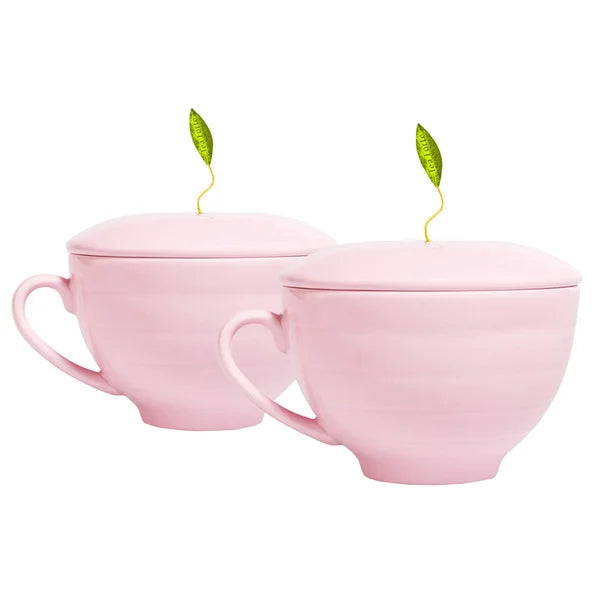 Tea Forte Jardin and Hanami Variety Tea Set With 2 Café Cups and 2 Tea Trays