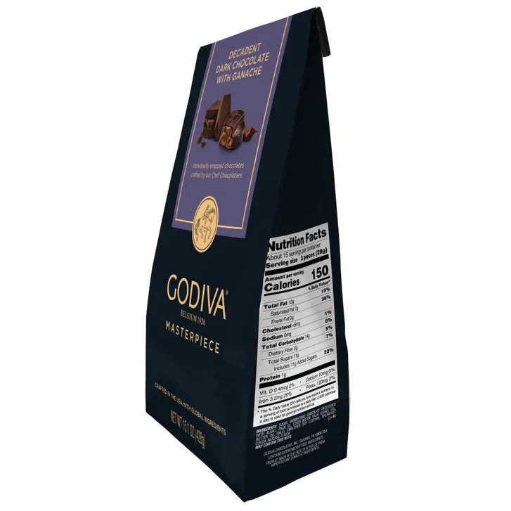 Godiva Masterpieces Dark Chocolate Ganache, 15.1 oz., 4-pack, 60.4 oz. Total