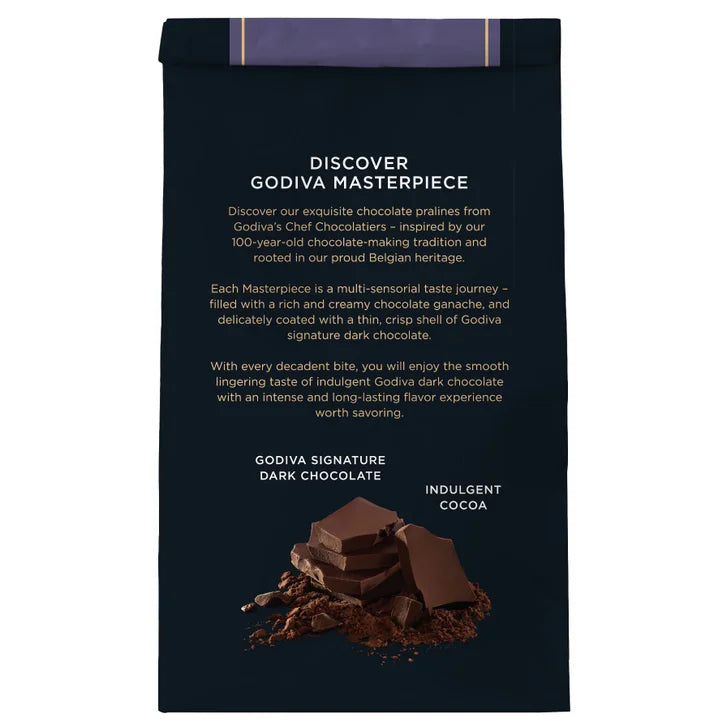 Godiva Masterpieces Dark Chocolate Ganache, 15.1 oz., 4-pack, 60.4 oz. Total