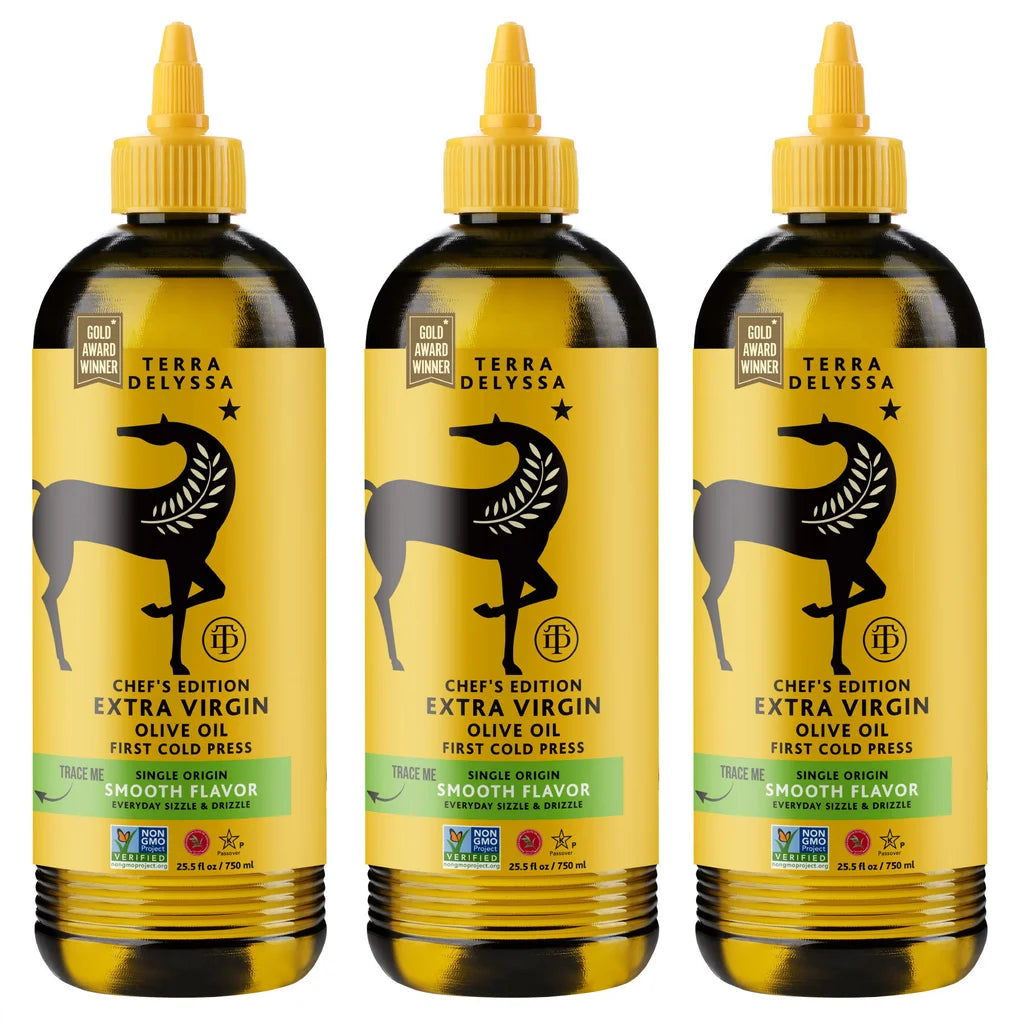 Terra Delyssa First Cold Press Extra Virgin Olive Oil 25.5 fl oz, 3-pack