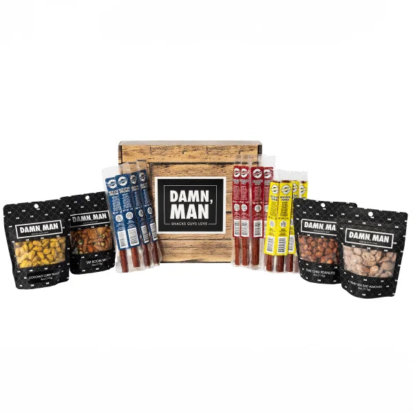 Damn Man Meat and Nut Snack Gift Box, 28 oz. Total