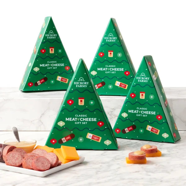 Hickory Farms Classic Meat and Cheese Gift Set, 4 Pack, 1.81 lbs Total,