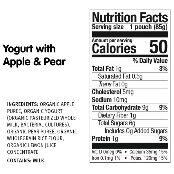 Holle Organic Baby Food, Yogurt Pouch Variety Pack,  40 Total Packs, 120 oz. Total