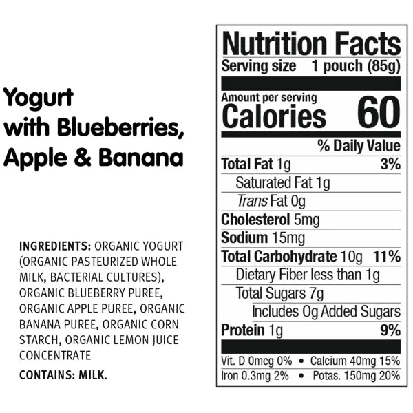 Holle Organic Baby Food, Yogurt Pouch Variety Pack,  40 Total Packs, 120 oz. Total