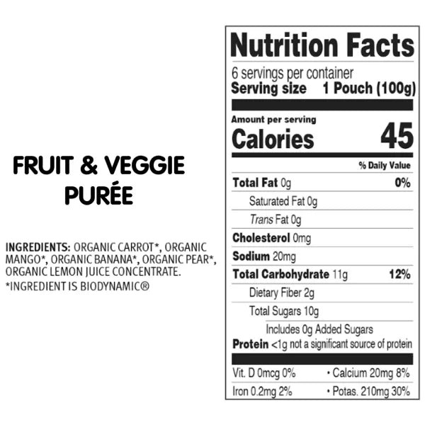 Holle Organic Baby Food, Fruit & Veggie Pouch Variety Pack, 48 Total Packs, 168 oz. Total