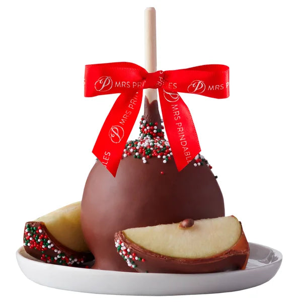 Mrs. Prindables Santa Hat Chocolate Caramel Apples, 12-pack, 9 lbs Total