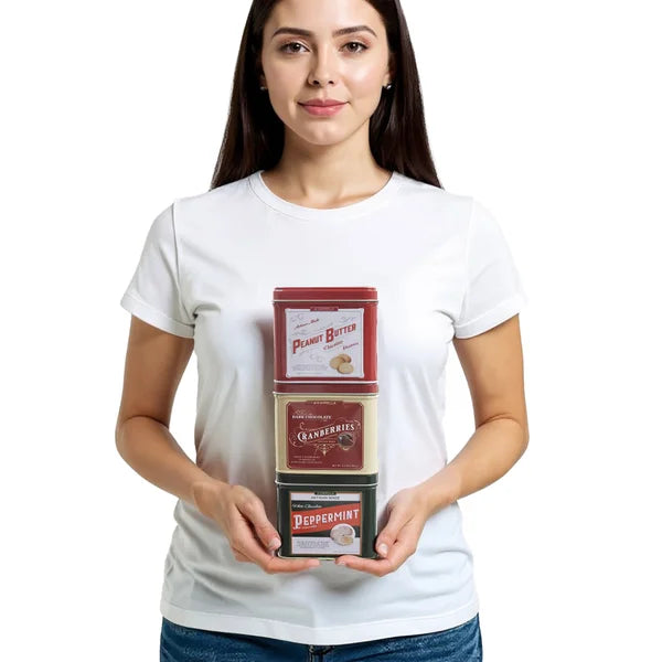 A'cappella Holiday Chocolate Tumbled Fruit and Nut Tri-Tin, 3-pack, 6.5 oz. Each