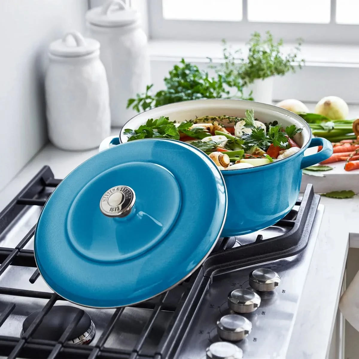 Merten & Storck 5.5-Quart Dutch Oven with Lid, 3.7-Quart Braiser with Lid, 2-pack