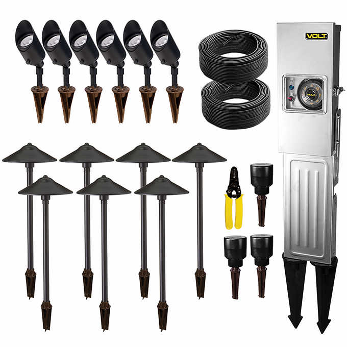 VOLT Low Voltage LED Outdoor 13-Light Kit with 150W Transformer