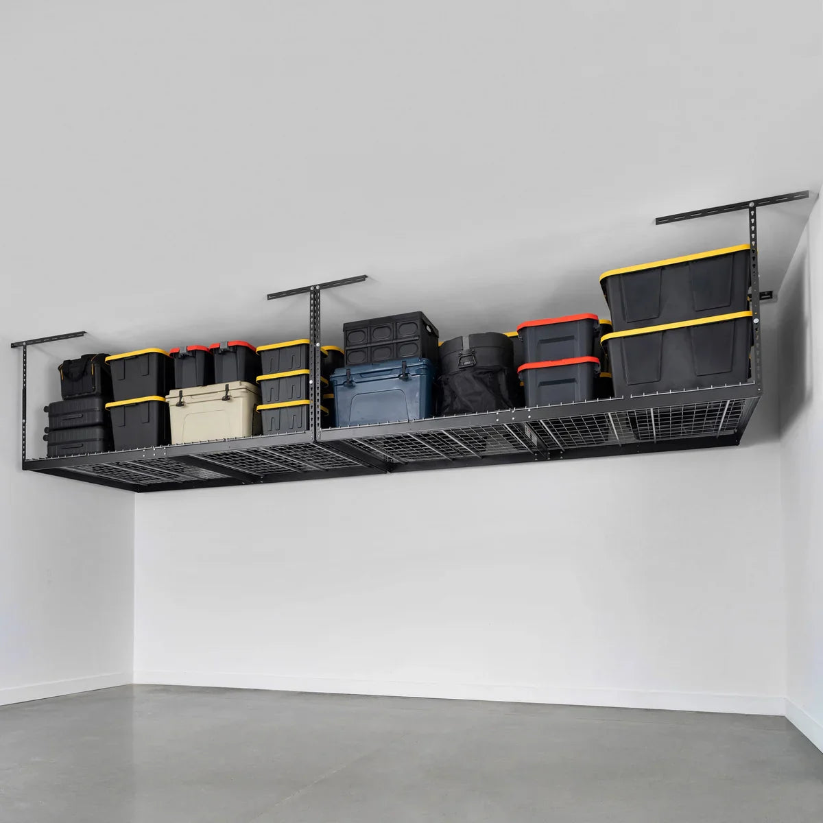 SafeRacks Overhead Garage Storage Combo Kit, Two 4 ft. x 8 ft. Racks, 18-piece Deluxe Hook Accessory Pack