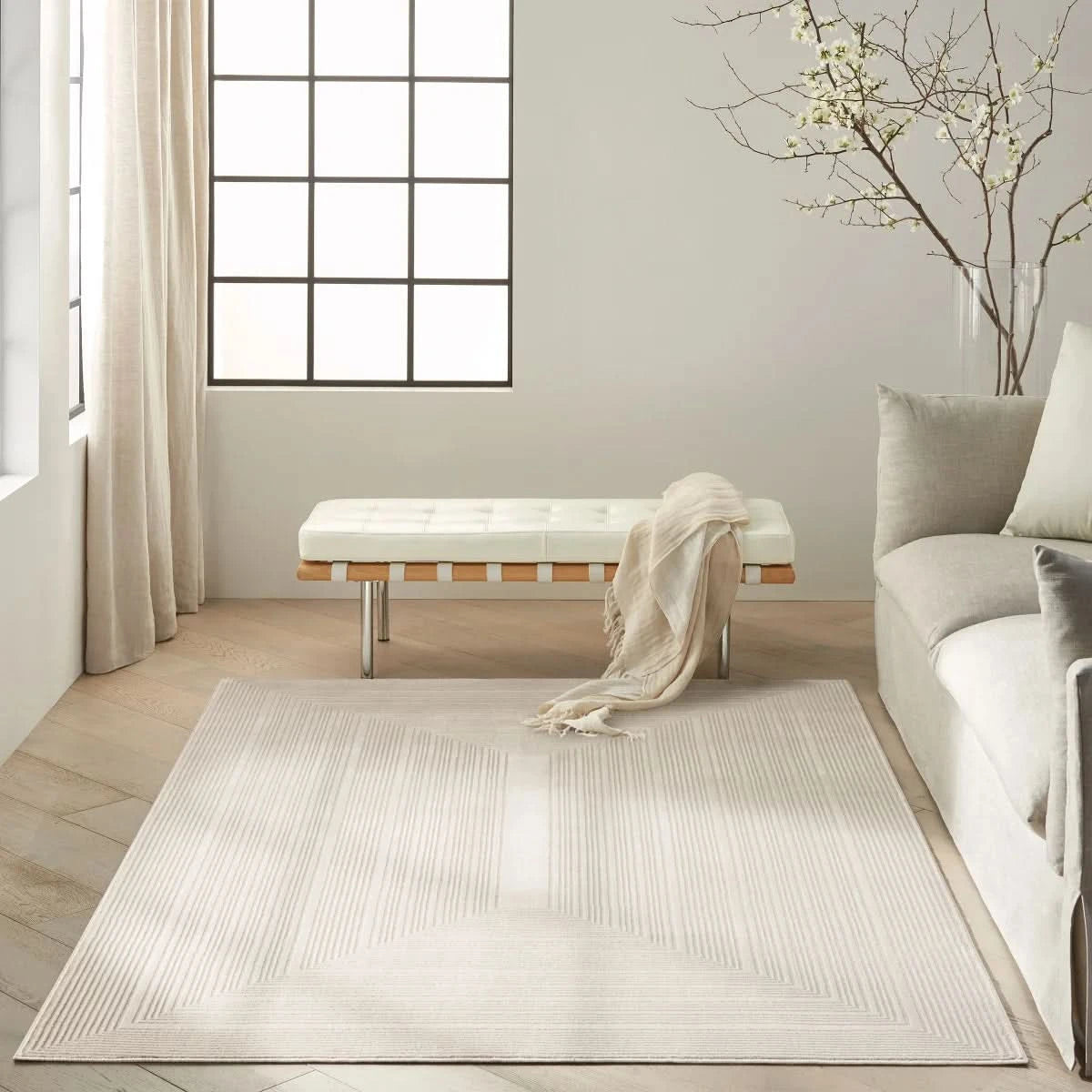 Calvin Klein Luminosity Ivory Area Rug, 5' 3" x 7' 3"