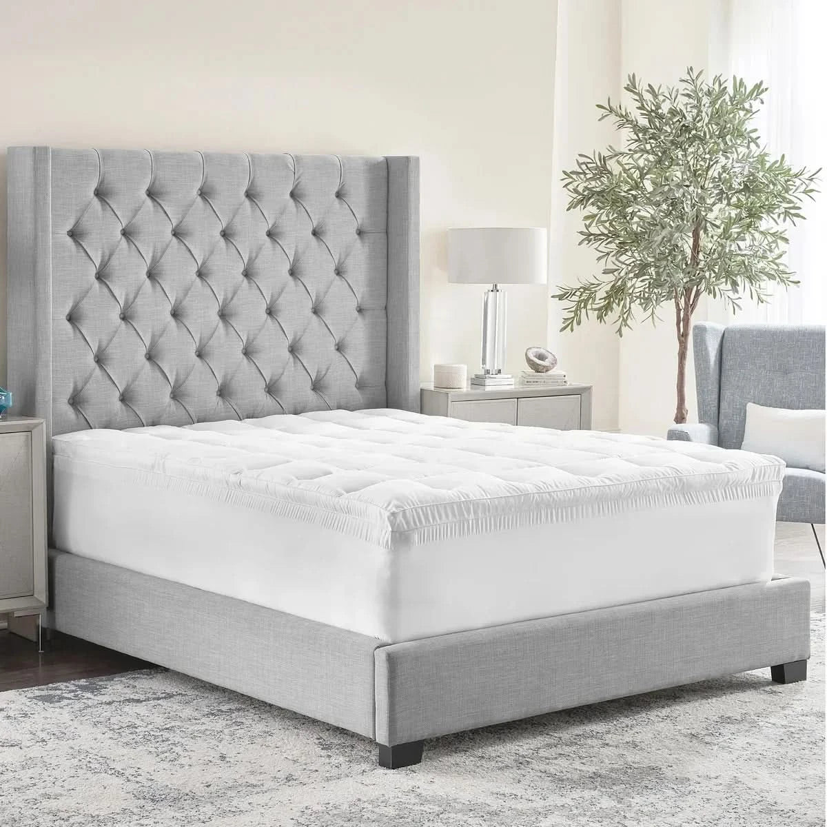 Bodipedic 4" Hybrid Memory Foam and Fiber Mattress Topper