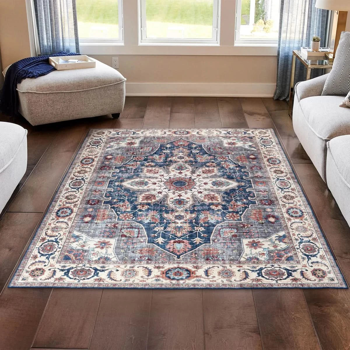 Wyatt & Ash Washable Area Rug, Aliyah 6' 6" x 9' 6"