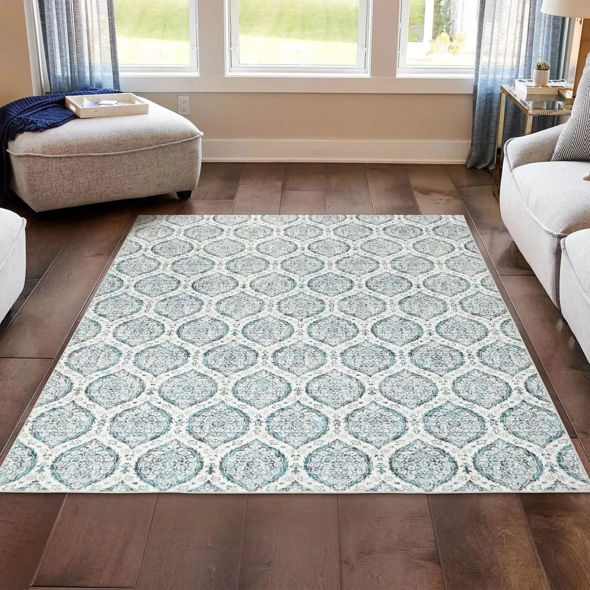 Wyatt & Ash Washable Indoor Area Rug, Alisha 6' 6" x 9' 6"