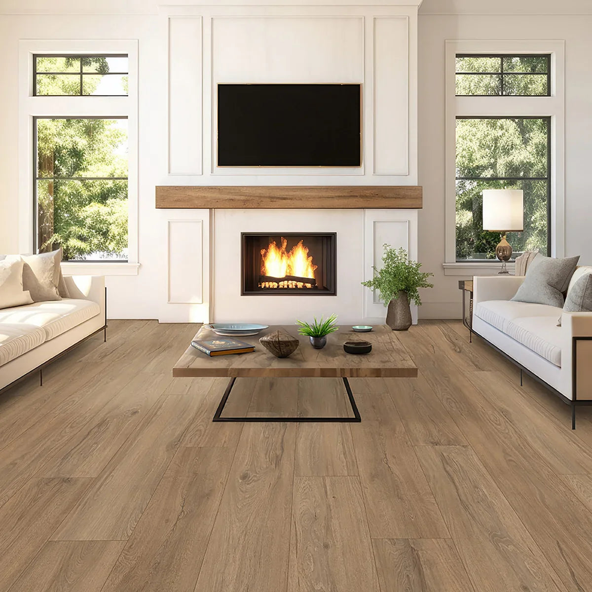 Mohawk Home 6MM Thick x 8.9in x 46.5in 22 mil Waterproof Luxury Vinyl Plank Flooring (14.35 sq ft/ctn)